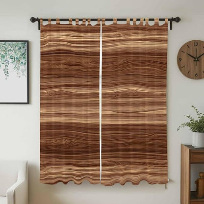 Brown Western Living Room Curtains 96 Inch Length, Window Curtains Tab Top - Image 2