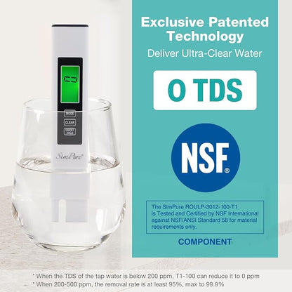 SimPure T1-100 Reverse Osmosis Water Filter, Near 0 TDS Reverse Osmosis System - Image 2