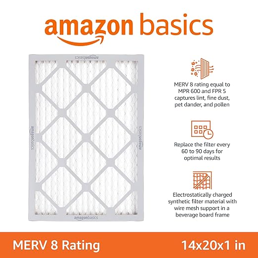 Amazon Basics 14x20x1 Air Filter 6 Pack, MERV 8 AC Furnace Filters - Image 2