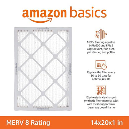 Amazon Basics 14x20x1 Air Filter 6 Pack, MERV 8 AC Furnace Filters - Image 2