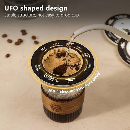 UFO Coffee Filter Paper Bag, Portable Hanging Ear Drip Coffee Bag, Single Serve - Image 4