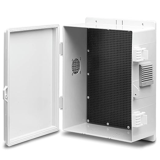 Namunanee Outdoor Electrical Junction Box, ABS Water Resistant Enclosure with Internal Mounting Panel & Hinged Cover, 9.2" H* 7" L* 4.6" W