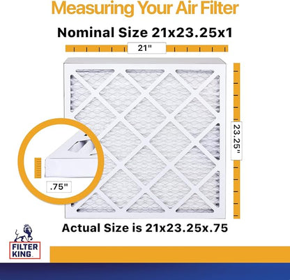 Filter King 21x23.25x1 Air Filter | 6-PACK | MERV 13 HVAC Pleated A/C Furnace - Image 2