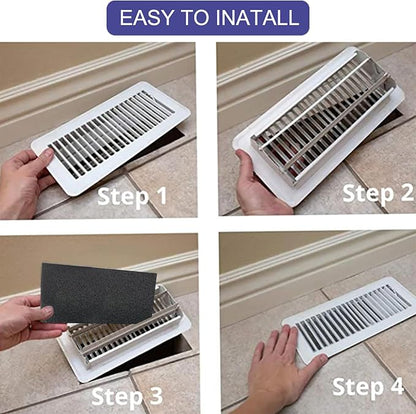 24-Pack Air Vent Filter 4 x 10 Inch Activated Charcoal, Air Vent Floor Heater - Image 3