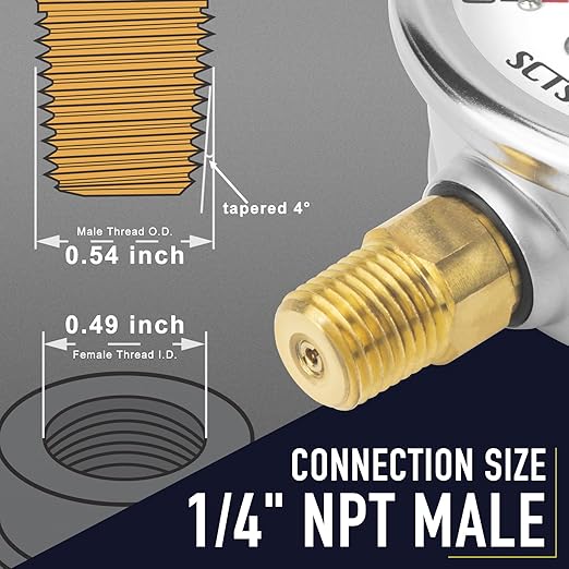 2-1/2" Dial Size, 0-160 Psi Lead-Free Pressure Gauge, Glycerin Liquid Filled - Image 4