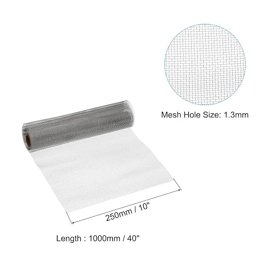 PATIKIL 40" L x 10" W Woven Wire Mesh, 16 Mesh 316L Stainless Steel Air Vent - Image 2