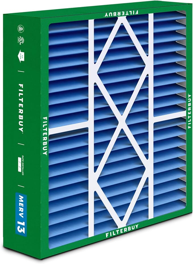Filterbuy 20x20x5 Air Filter MERV 13 Optimal Smoke & Allergy Defense, Pleated - Image 8