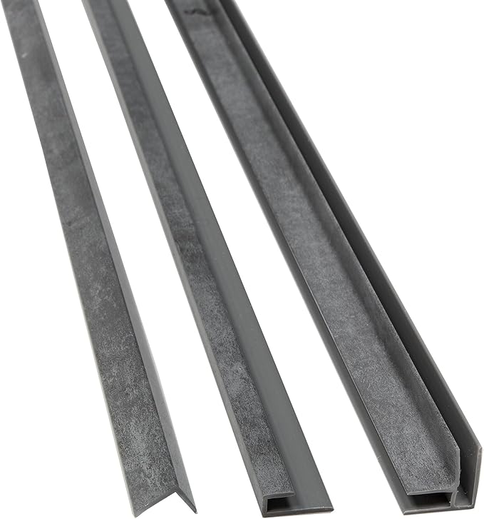 Palisade 78in x 60in x 30in Waterproof Vinyl Shower Surround Kit with Accessories in Urban Quarry