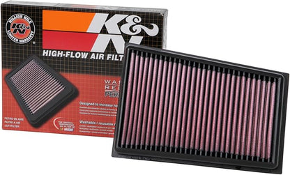 K&N Engine Air Filter: Reusable, Clean Every 75, 000 Miles, Replacement Car Air by KNEngineeringInc