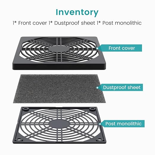 Wathai 2 Pack 120mm PC Fan Dust Filter Cover Computer Mess - Image 2
