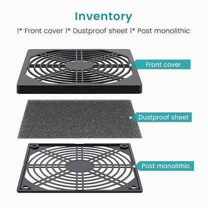 Wathai 80MM PC Fan Dust Filter Cover Computer Mess 4 Pack - Image 3