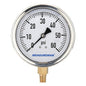 MEASUREMAN 4" Dial Size, Glycerin Filled Plumbing Pressure Gauge, Stainless by MEASUREMAN