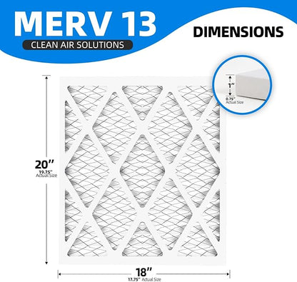 18x20x1 Furnace Air Filters, MPR 1900 & FPR 10, MERV 13 Pleated Air Filter - Image 3