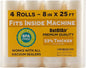 8" x 25' Rolls - 4 Pack OutOfAir Vacuum Sealer Rolls. Works by OutOfAirVacuumSealerBags