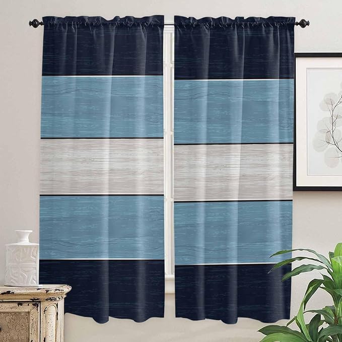 Vintage Country Woodcuts Window Valance Curtains, 2 Panel - Image 7