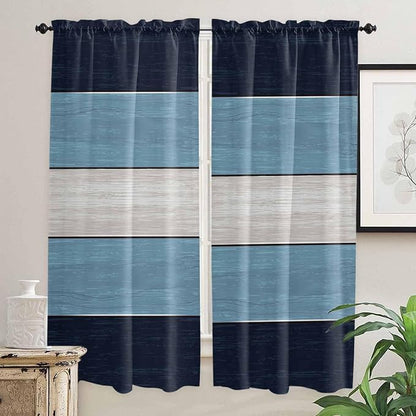 Vintage Country Woodcuts Window Valance Curtains, 2 Panel - Image 7