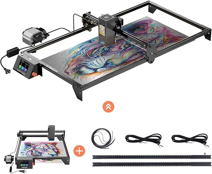 Longer RAY5 20W Laser Engraver by HOME