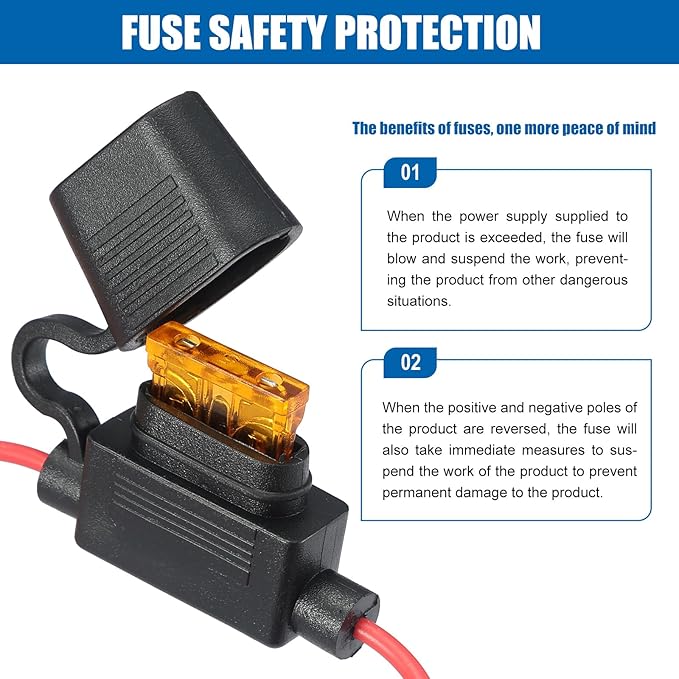 Yancincny DC 20V-60V to 12V Buck Converter 10A 120W Golf Cart 24V 36V 48V 60V Step Down to 12V Converter Voltage Regulator Reducer with Fuse Waterproofing Transformer for Golf Cart Club Car LED Lights