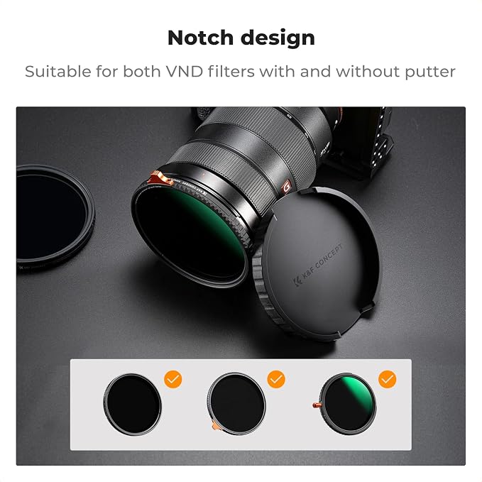 K&F CONCEPT 72mm Variable ND Lens Filter Cap TPU Material Filter Cap Only - Image 3