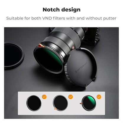 K&F CONCEPT 82mm Variable ND Lens Filter Cap TPU Material Filter Cap Only - Image 3