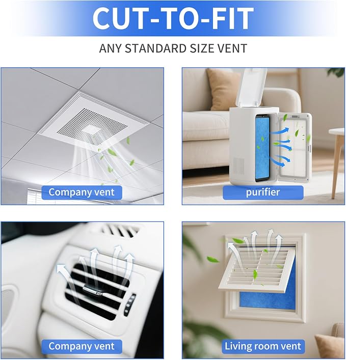 Air Vent Filters, MERV 8 Reusable 3-Layer Air Vent Filter - Image 3