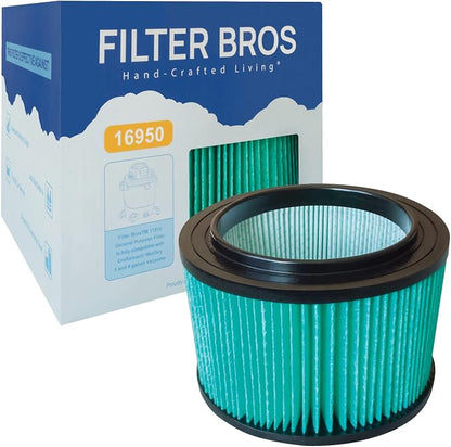 Filter Bros 16950 HEPA Replacement Filter Fits Craftsman Shop Vacuums 3-4 Gal by FilterBrosHand-CraftedLiving