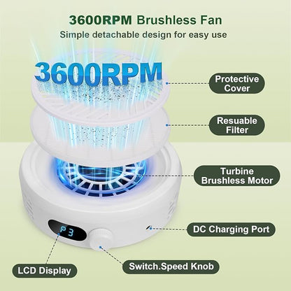 Nail Dust Collector, Compact & Quiet Manicure Vacuum - Image 3