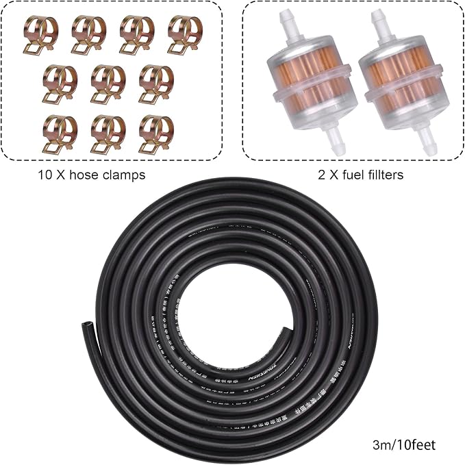 3/16 ID Fuel Line 10 Feet with 2Pcs Fuel Filters - Image 6