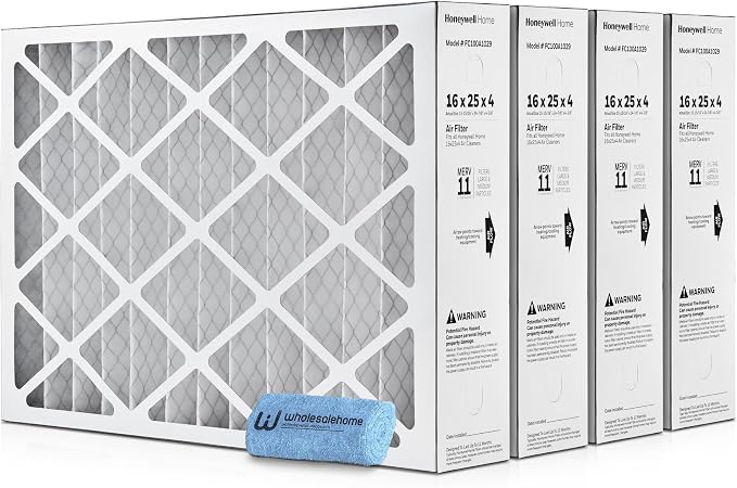 16x25x4 Air Filter Replacement MERV 11, FC100A1029 Pleated HVAC AC Furnace by Wholesalehome