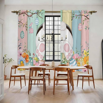 Easter Window Curtains 72 Inch Long 2 Panel Set, Rod Pocket Long Curtains & by Unknown