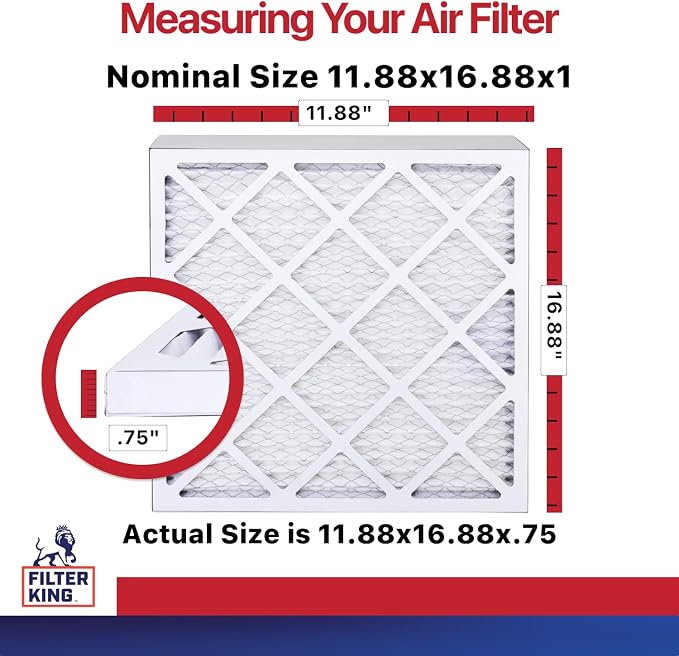 Filter King 11.88x16.88x1 Air Filter | 4-PACK | MERV 11 HVAC Pleated A/C - Image 2