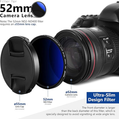 NEEWER 52mm Variable ND Filter ND2-ND400, Neutral Density Filter, Water and - Image 9