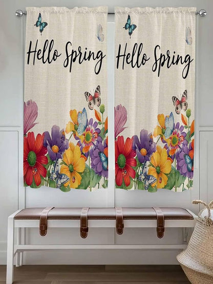 Spring Flowers Living Room Curtains 72 Inches length, Farmhouse Vintage Country - Image 4