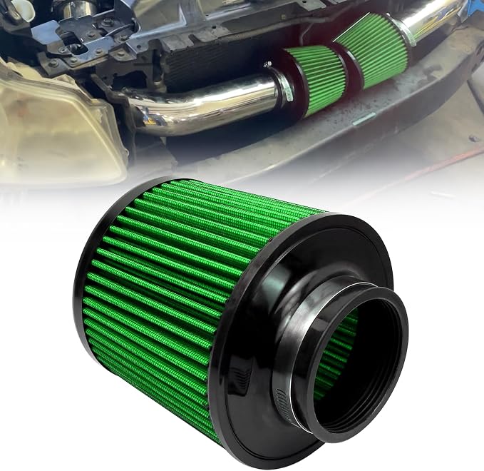RYANSTAR RACING 76mm 3" High Flow Round Tapered Cone Cool Air Filter Cleaner by RYANSTARRACING