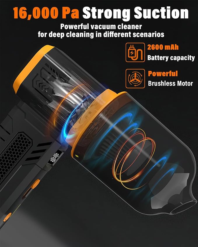 Compressed Air Duster, 130K RPM Powerful Cordless Mini Blower - Image 5