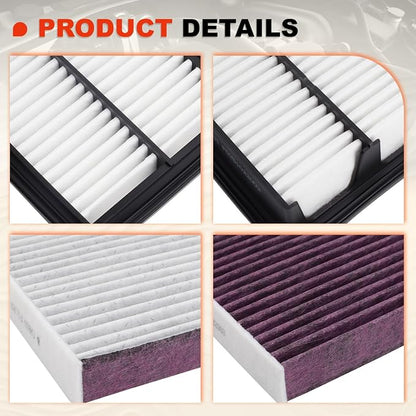 Engine & Upgrade Cabin Air Filter Kit Compatible - Image 7