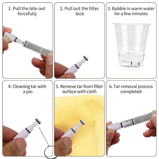 Cigarette Filters Three Colour Set 12pcs Cigarette Holder Reusable Clean Tar - Image 6