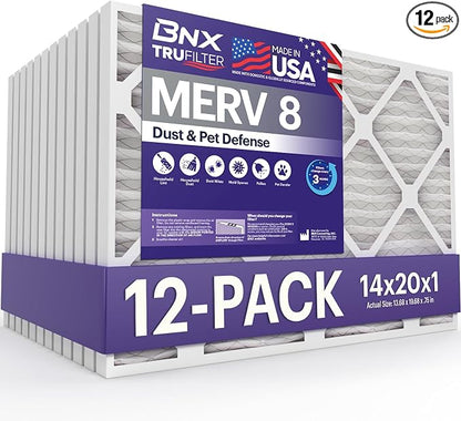 BNX TruFilter 14x20x1 Air Filter MERV 8 by BNX