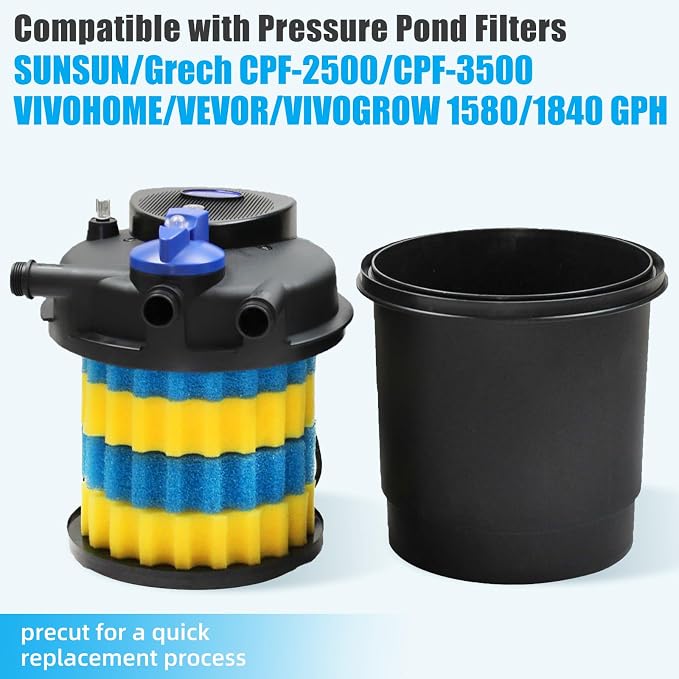 AQUANEAT Replacement Sponge Filter Media Pad Compatible - Image 2