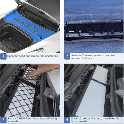 Tesla Model Y Front Trunk HEPA Carbon Air Filters Kit - Image 5