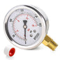 0-230 Psi Glycerin Liquid Filled Pressure Gauge, 2.5" Dial Size, 1/4" NPT Lower by BPSSDI