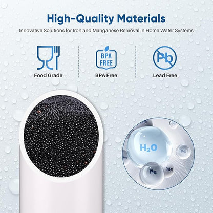 PUREPLUS 10" x 4.5" RFN10BB-SZ Whole House Iron & Manganese Reduce Water Filter - Image 5