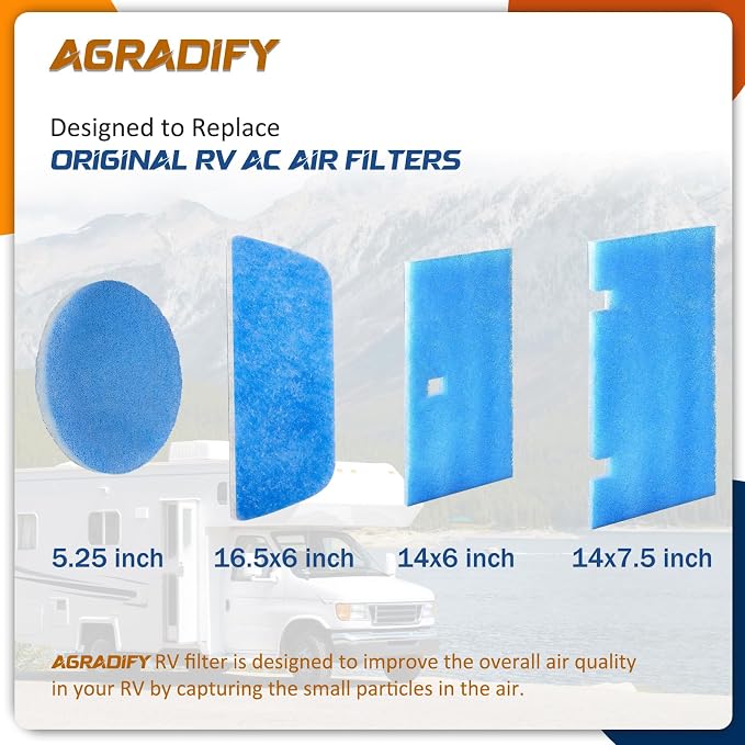 6 Pack RV Air Conditioner Filters 14" X 7.5" MERV 8 Rated RV AC Replacement - Image 7