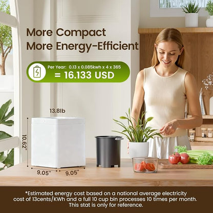 TOPZEE Electric Compost Bin for Kitchen - 3L Countertop Composter - Image 2