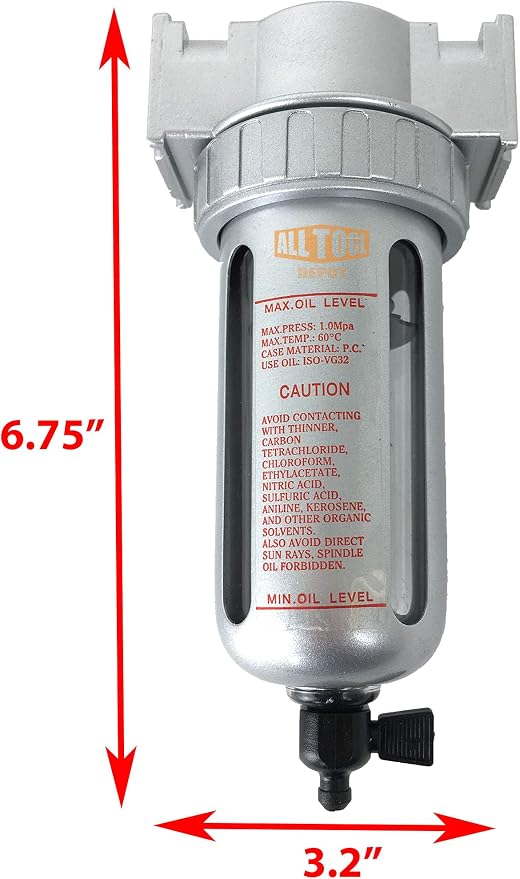3/8" NPT MID FLOW Particulate Filter/Water Trap - Image 2