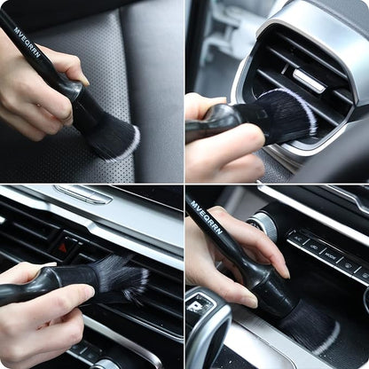 6pcs Car Detailing Brush Set-2pcs Boars Hair Car Detailing Brushes, Leather - Image 5