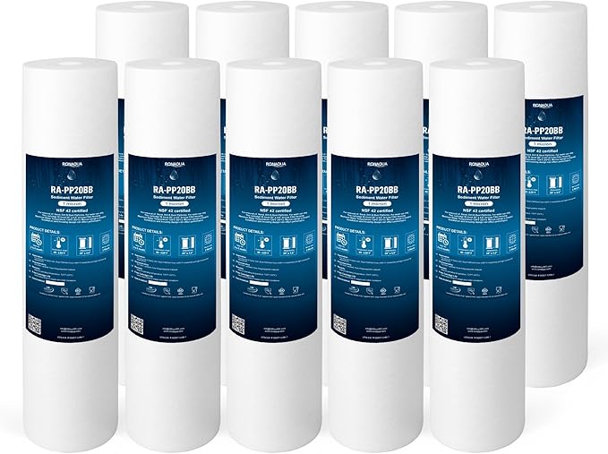 Ronaqua 20" x 4.5" Big Sediment Replacement Water Filter Cartridge, 1 Micron by Ronaqua