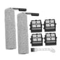 1set Floor Scrubber Brush Replacement Kit Slim Rollers Filters and Brush by FIXOSHEE