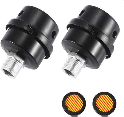 2 Pcs Air Compressor Silencer Filter Metal Air Compressor Intake Filter Noise by Unknown