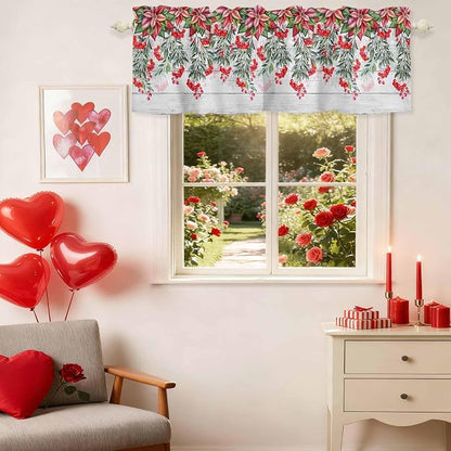 Poinsettia Berry Valance Curtains - Image 5